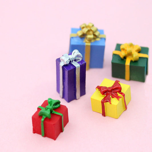 Simulation Color Box Cream Glue Epoxy Christmas Resin Accessories Gift Box