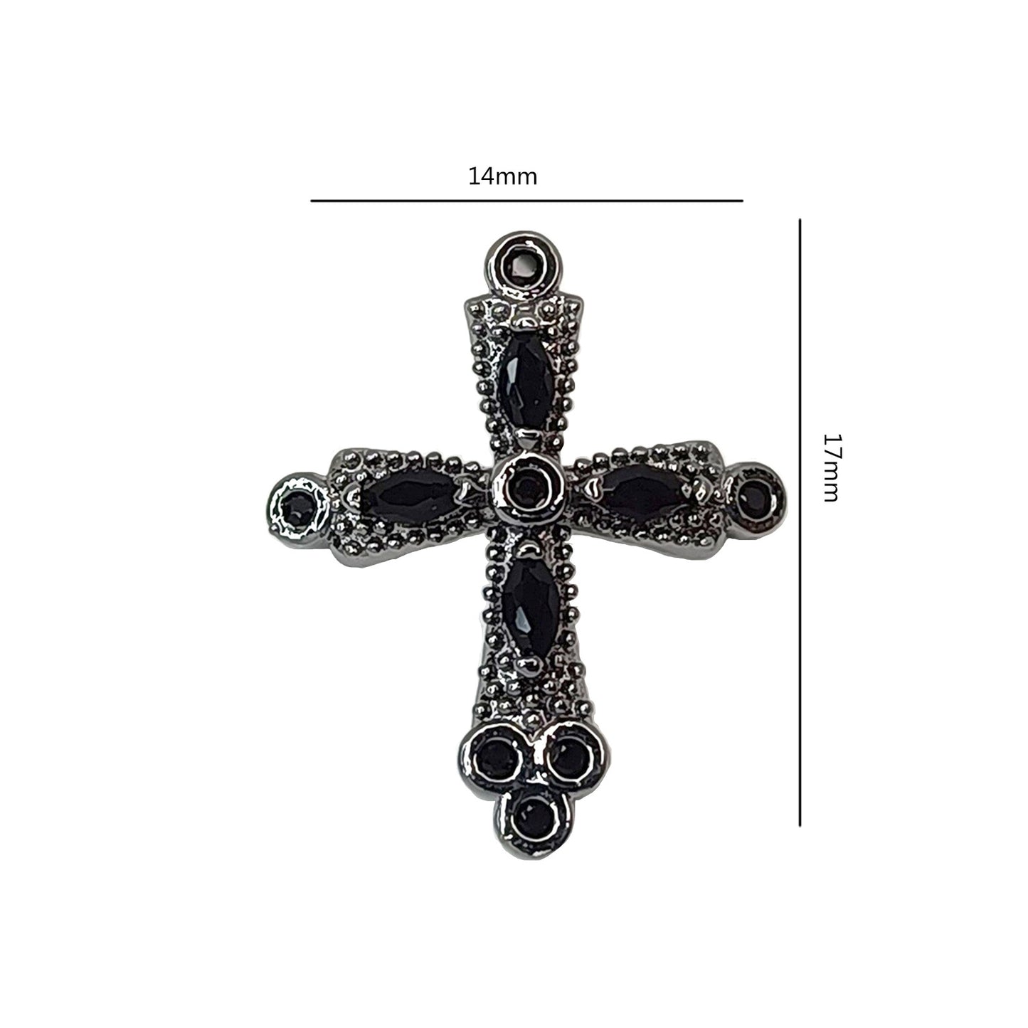 Copper Inlaid Zircon Style Nail Art Accessories Dark Zircon