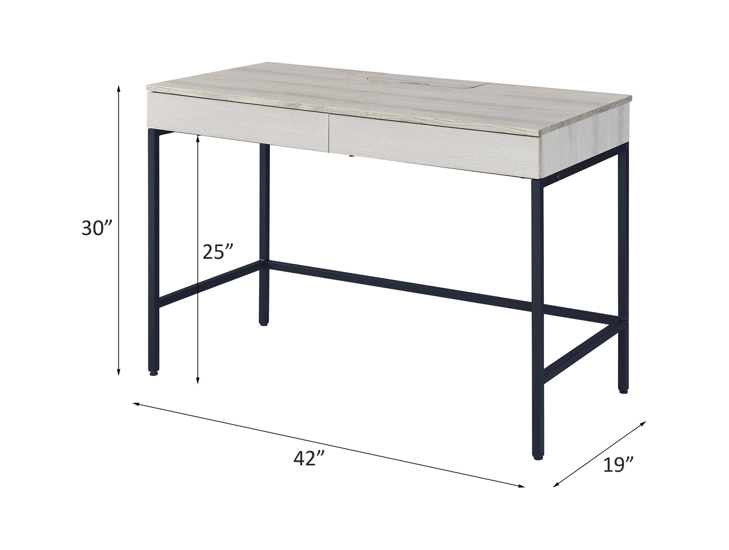 Wendral Natural & Black Finish Writing Desk