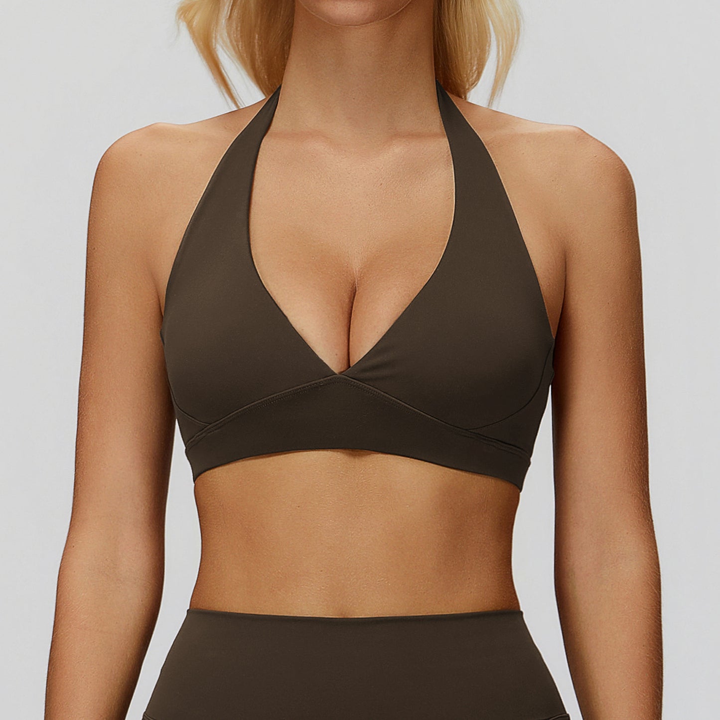 Brushed Yoga Bra Halter Beauty Back High-grade Sports Underwear