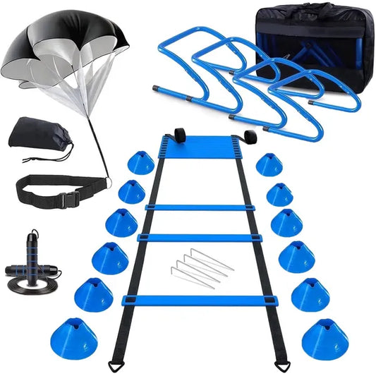 Professional Agility Ladder Training Set For Speed & Footwork - Adjustable Fitness Equipment With Carry Bag For Coordination, Quickness & Agility Drills, Indoor Outdoor Sports Use