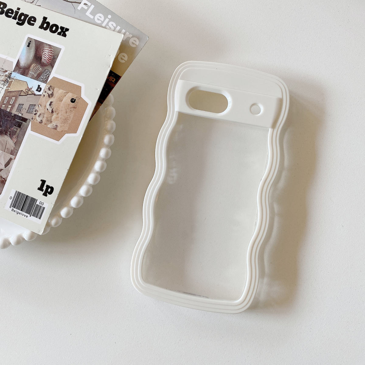 Two-in-one Wave Shell Transparent Mobile Phone PC Color Hem
