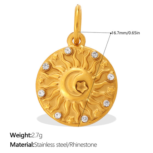 European And American Cross-border Vintage Creative Design Relief Multi-pattern Pendant With Personalized Letters And Plant Elements As Accessories And Ornaments