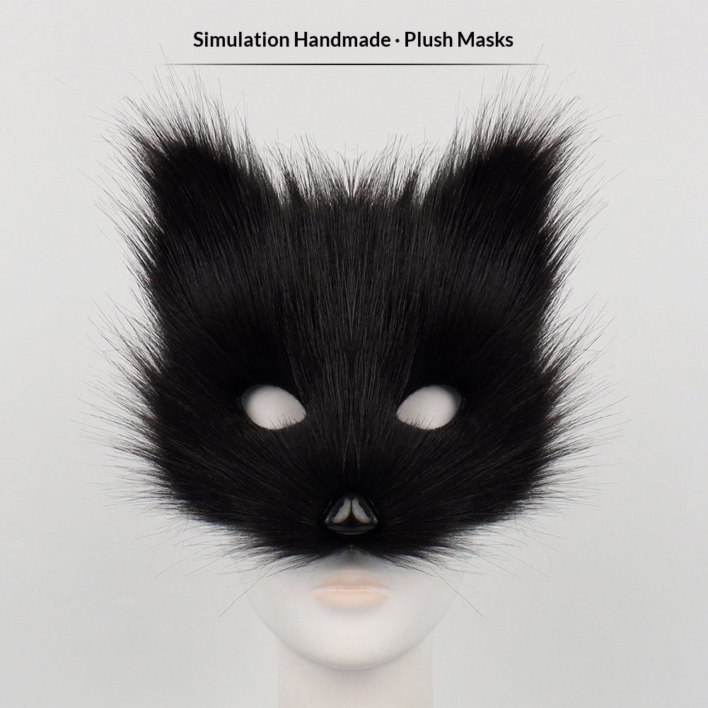 Halloween Plush Fox Mask Set Cosplay Accessories