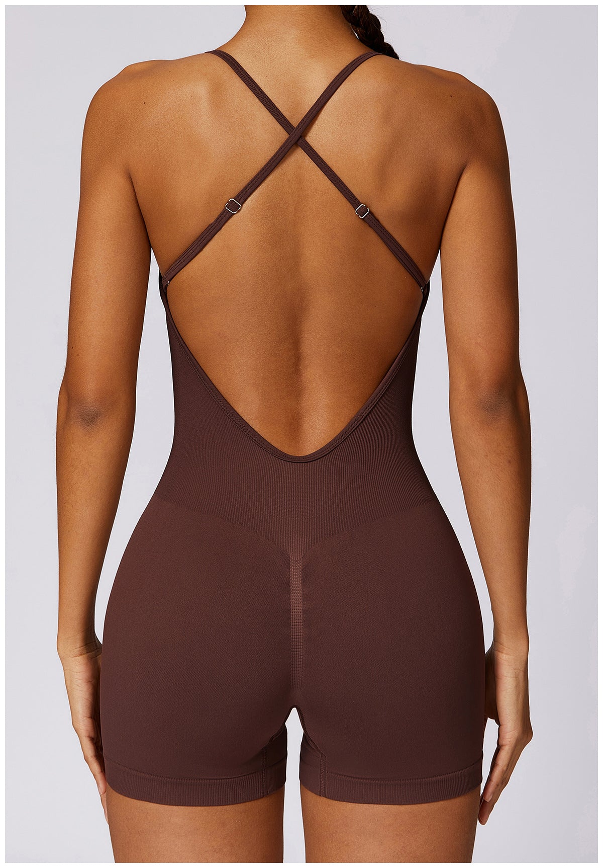 Women's Fashion Casual Hollow-out Beauty Back Seamless Yoga Jumpsuit