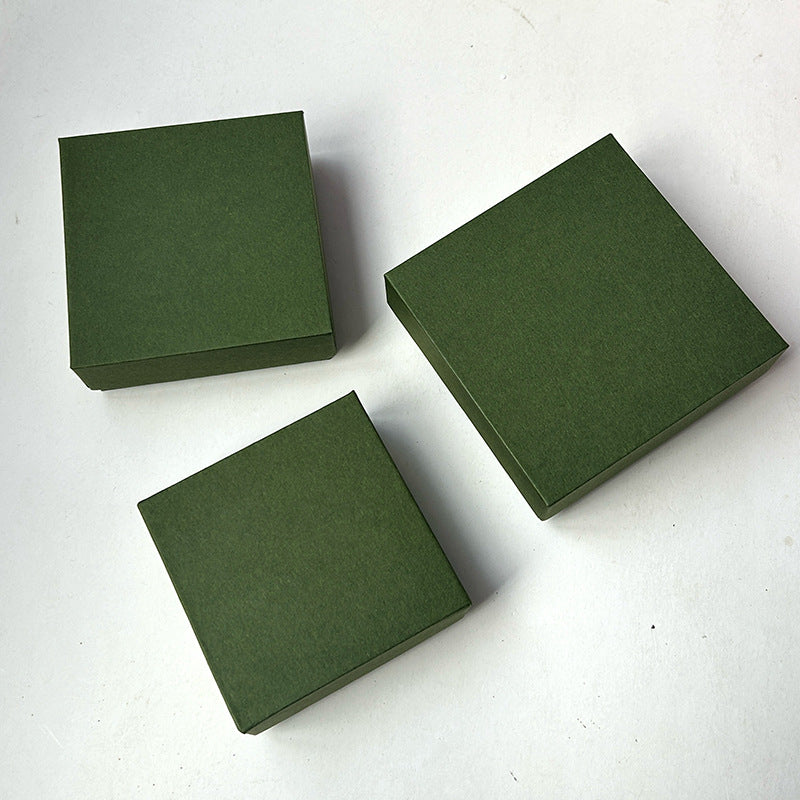 Solid Color Paper Jewelry Box - Tian Di Gai Gift Packaging for Necklaces Earrings Rings Bracelets