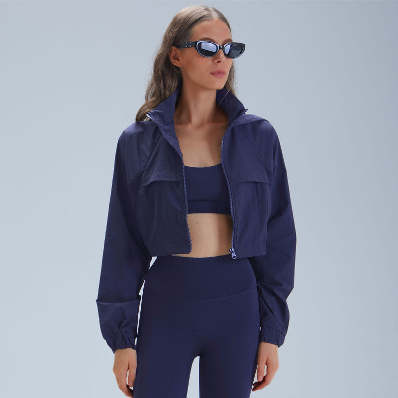 Womens Outdoor Running Slimming Fitness Jacket