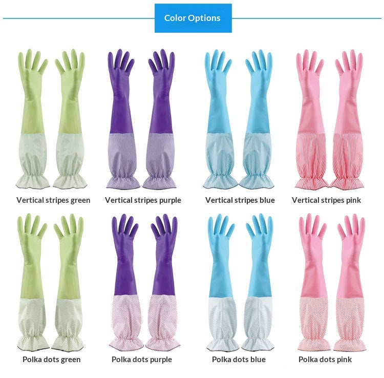Kitchen And Household Cleaning Waterproof Rubber Gloves
