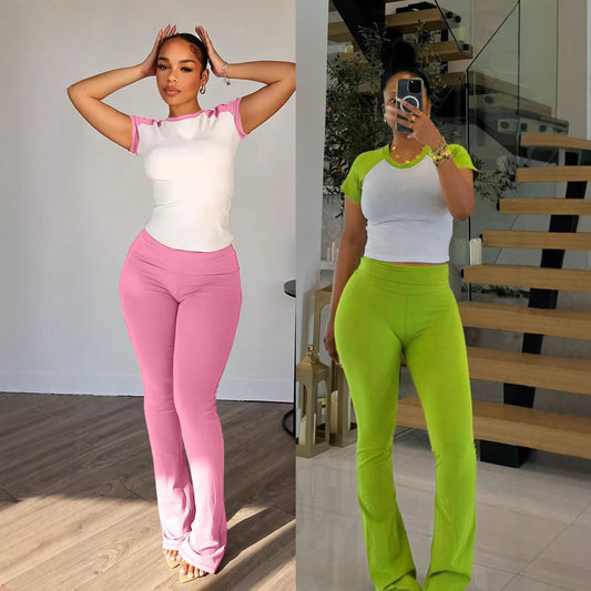 Casual Sports Yoga Pants Two-Piece Set