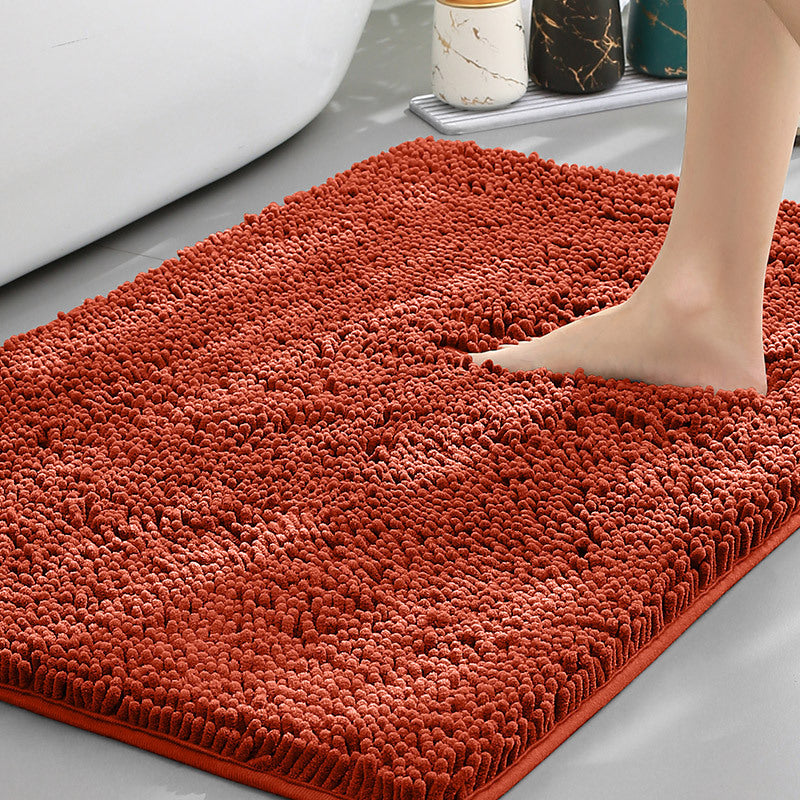 Bathroom Floor Mat, Bath Entrance Water-absorbent Carpet, Chenille Anti-slip Foot Pad