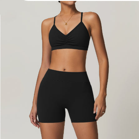 Beauty Back Yoga Clothes Suit Cargo Pocket Sports Suit High Waist Hip Lift Workout Clothes