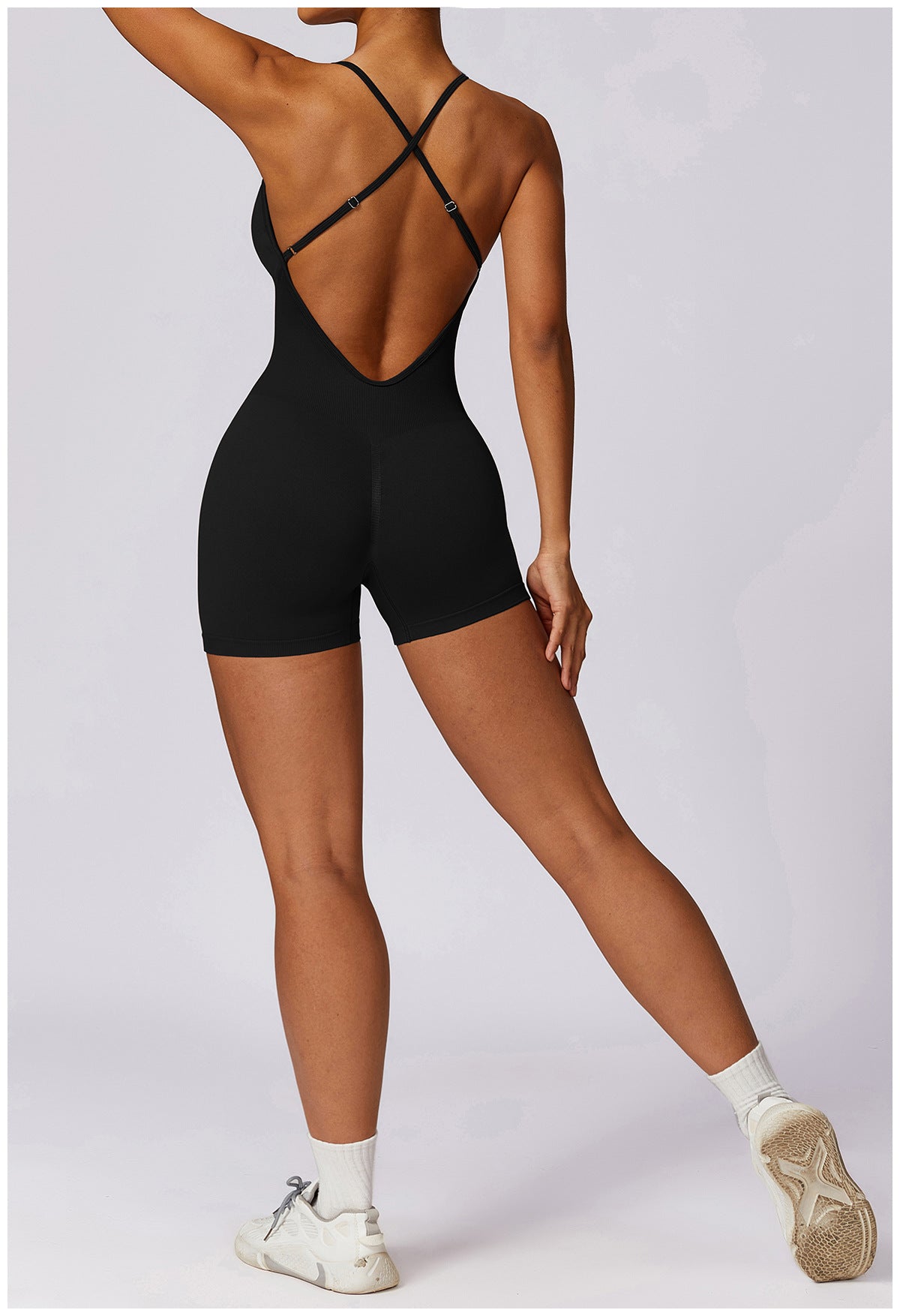Women's Fashion Casual Hollow-out Beauty Back Seamless Yoga Jumpsuit