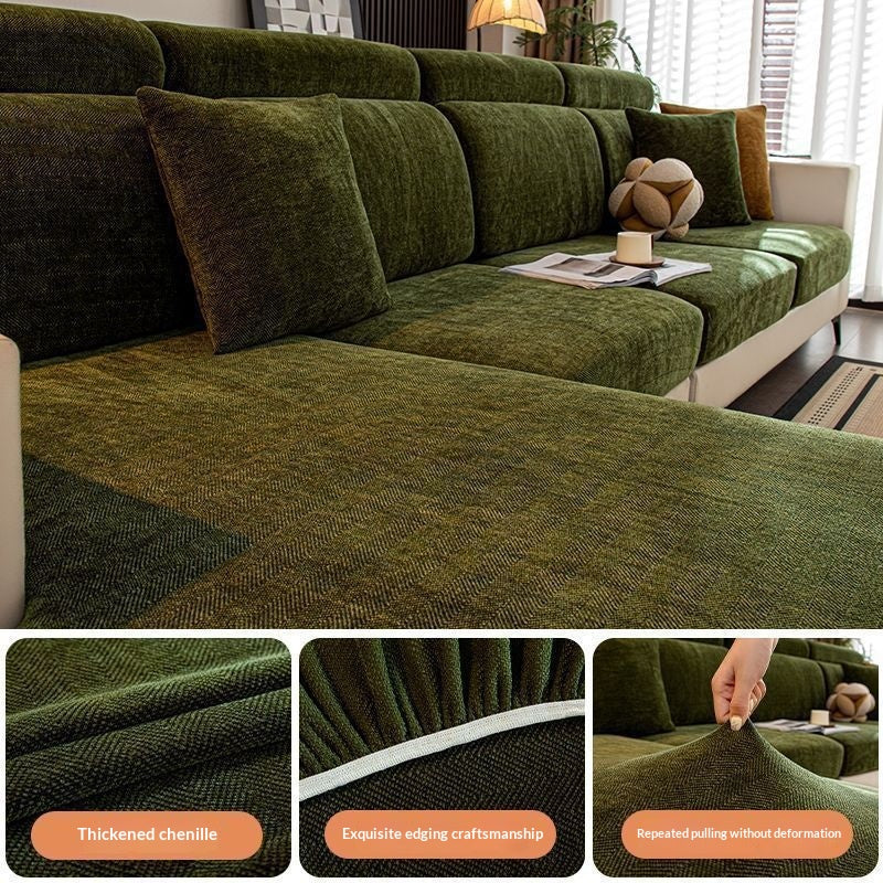 Simple, Thickened Chenille Herringbone Sofa Cover That Doesnt Attract Hair