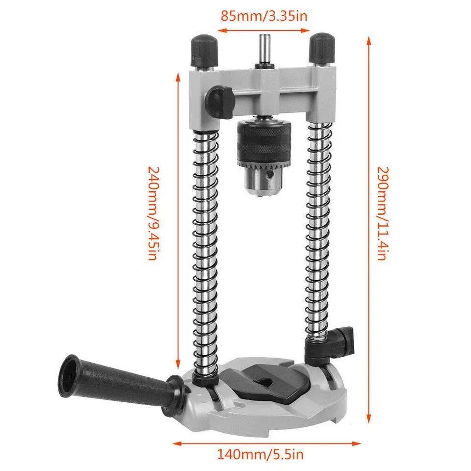 Support Pan European Shipping--Versatile Electric Drill Stand  Vertical Drilling Support, Mobile Base, Holes For Drilling, Suitable For Various Drill Bits, Aluminiumlegierung & Stahl Construction