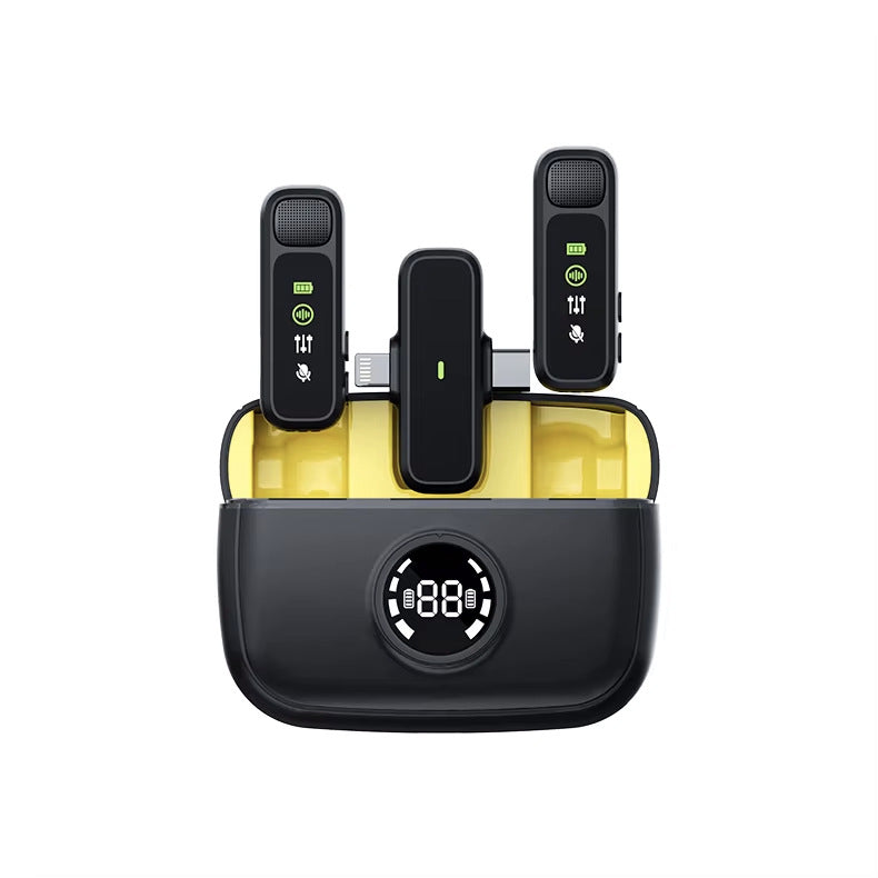K30 Dual-Port Wireless Lavalier Microphone With Digital Display Supports Two Devices Simultaneously