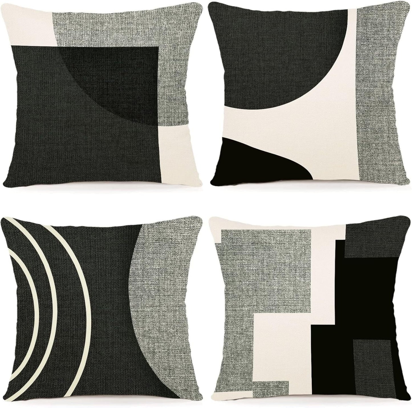 Simple Abstract Art Geometric Sofa Office Linen Pillow Cover