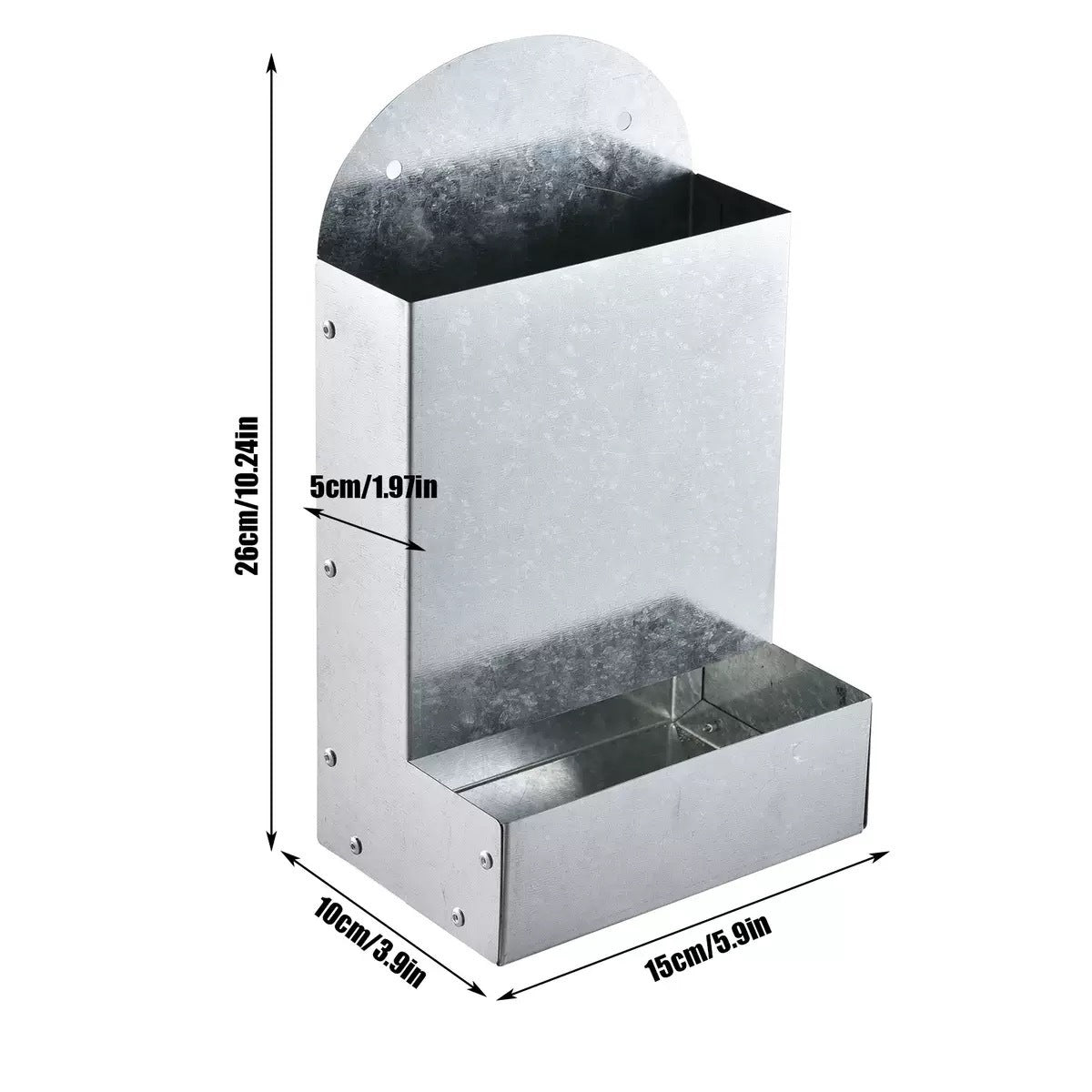 Poultry Feeding Metal Trough Chicken Parrot Bird Small Animal Feeder