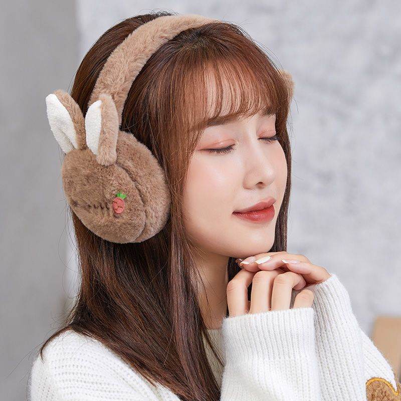 Rabbit Ear Earmuffs For Winter Warmth, Korean Style For Women