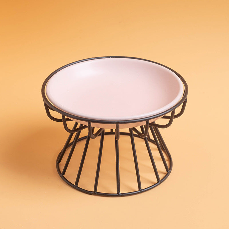 Elevated Pet Food Bowl Stand  Neck Support Feeding Rack For Cats And Dogs