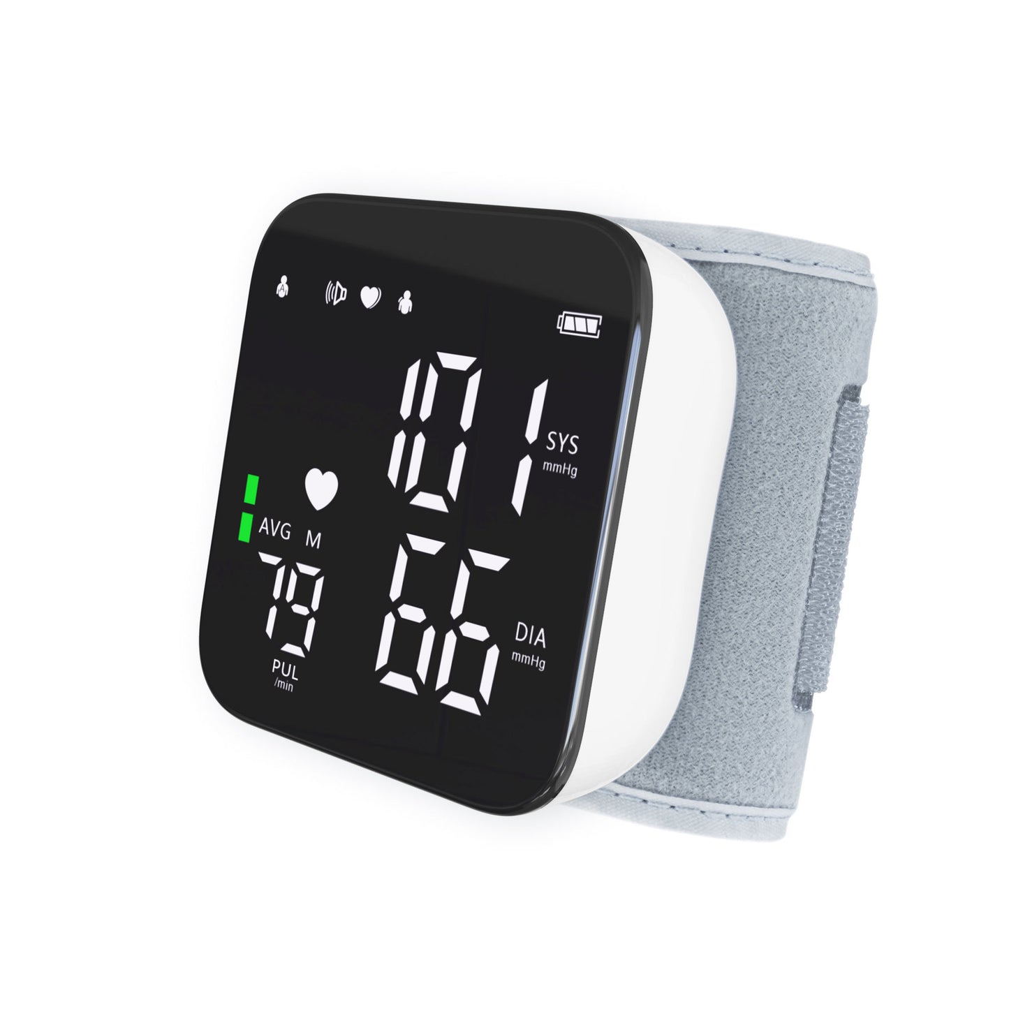 Wrist-type Electronic Blood Pressure Monitor With LED Display And Smart Features