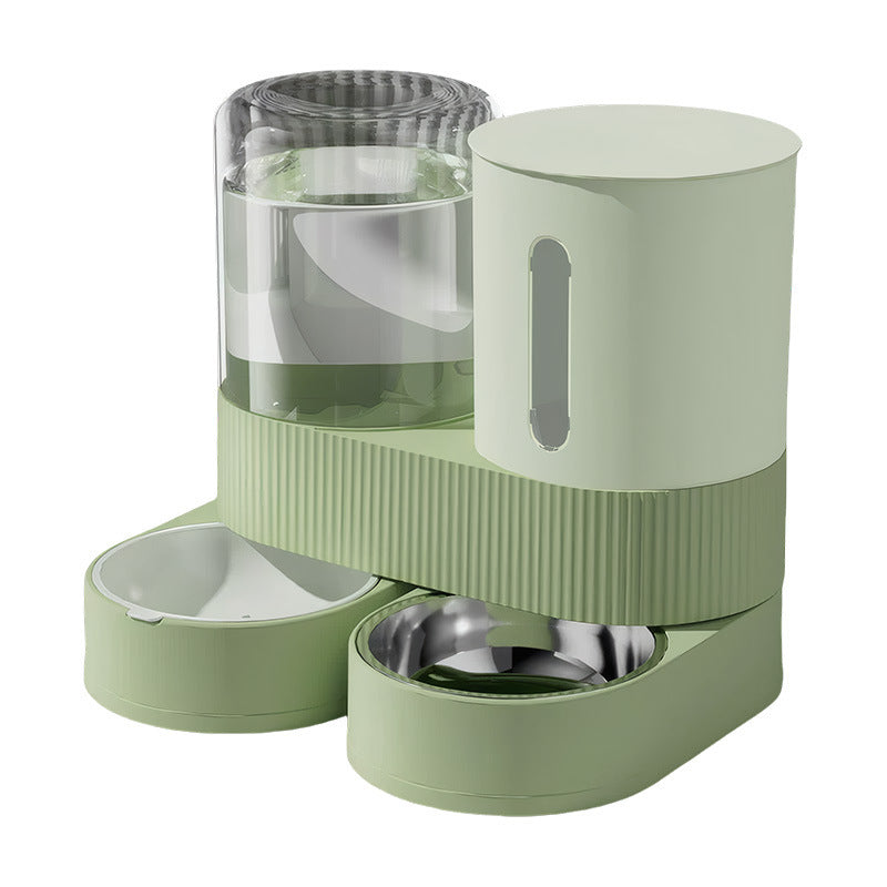 Gravity Cat Feeder 2 Pack Automatic Food Feeder And Water Dispenser Set Detachable Pet Bowl With Silicone Mat For Cats Small Medium Dogs, Large Capacity