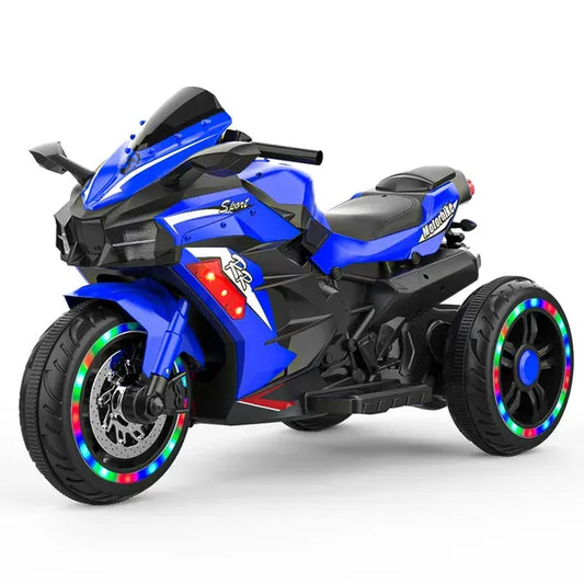 Electric Motorcycle For Kids, 12V Battery Powered Ride On Toys 3 Wheels Motorcycle With LED Lights, Bluetooth Music, Blue - No Shipping On Weekends - Temu, Walmart Amazon Prohibited