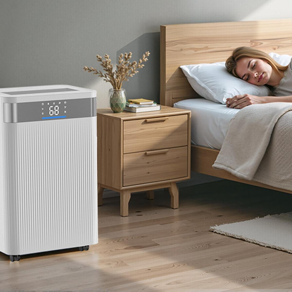52 Pints Dehumidifier For Home And Basement Smart Humidity Low Noise For Room