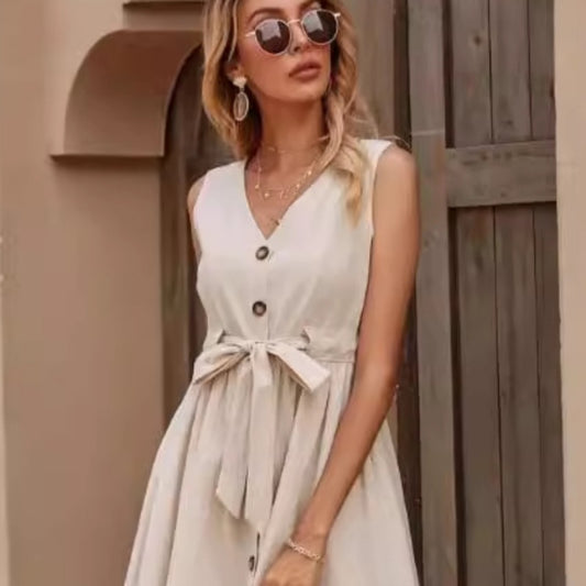 New Womens Fashion Casual Vest Dress