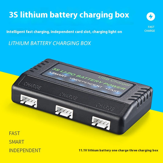 111V Charger One Charge Three Gun Mold 3S Lithium Battery Charging Full Power Turn Light Balance Charging Case