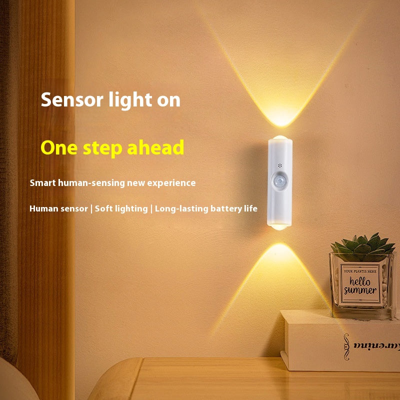 Smart Human Body Induction Magnetic Suction Rechargeable Self-adhesive Bedroom Small Night Lamp