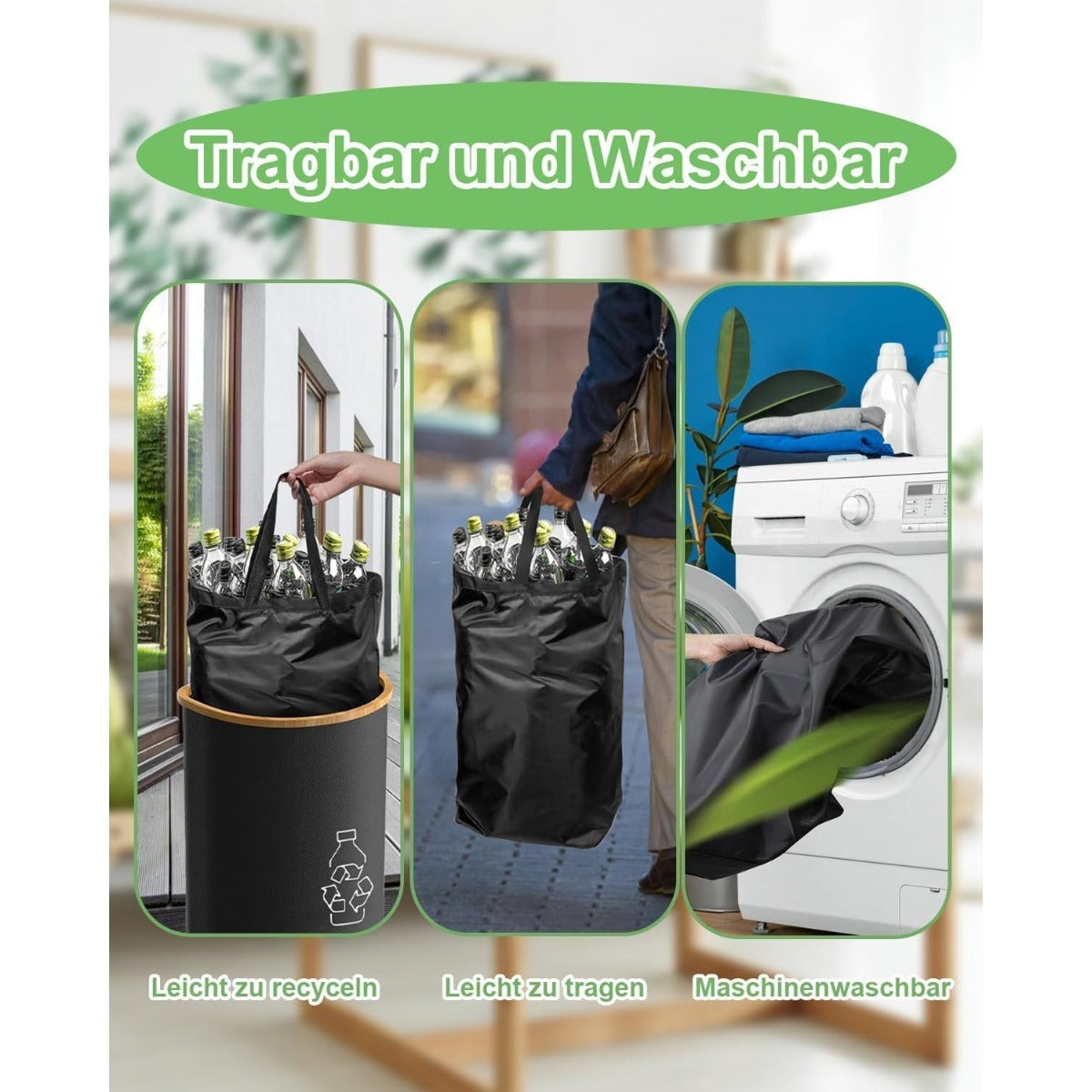 Multi-piece Party Gift Sets, 1 Reusable Bottle Container – 100-liter Capacity, Detachable Handbag, And Bamboo Tote Bag – Ideal For Parties And Storage