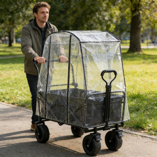 Handcart Rain Cover, Practical Rain Cover For Transport Carts, Waterproof Protective Cover For Handcarts, Universal Camping Rain Tarp For Outdoor And Beach Party Accessories Set