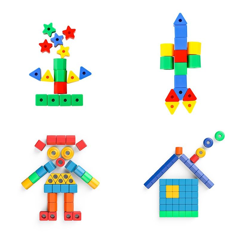 Kindergarten Educational Bead-stringing Toys And Building Blocks