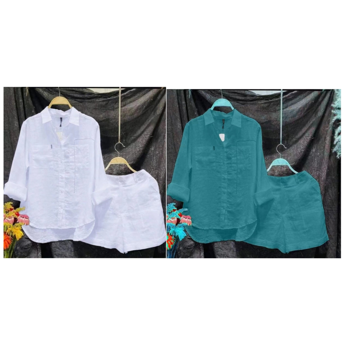 Fashion Solid Color Shirt Outfit