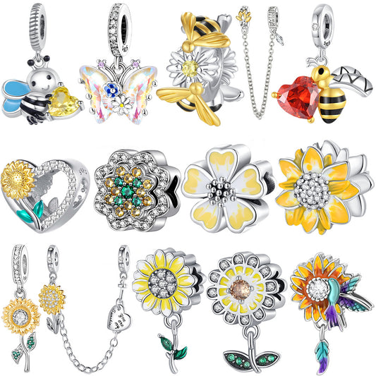 European And American Silver-plated DIY Jewelry Bracelet Accessories Pendants