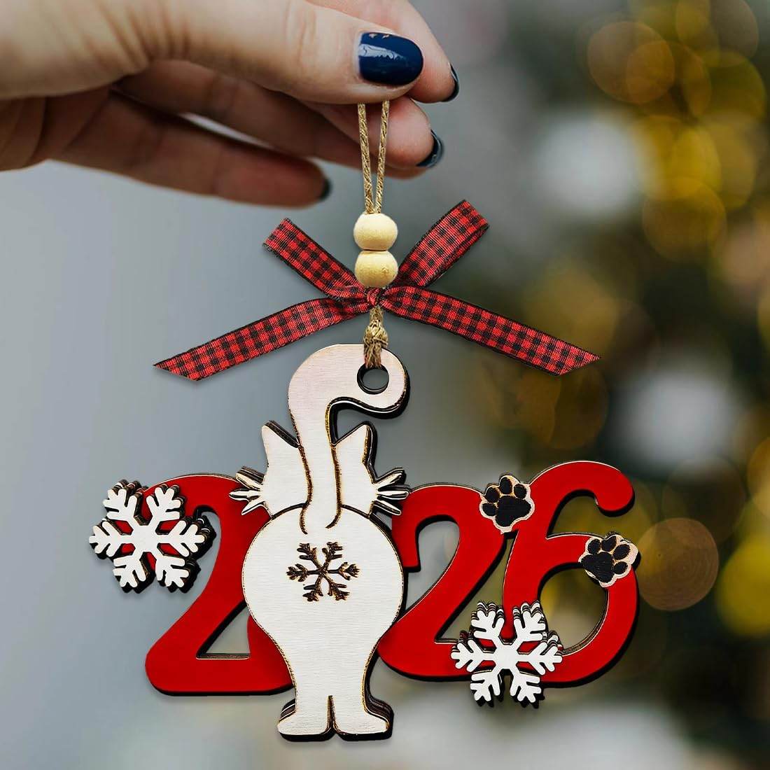 2026 Christmas Ornaments, Cat Ornaments For Christmas Tree, Funny Ornaments