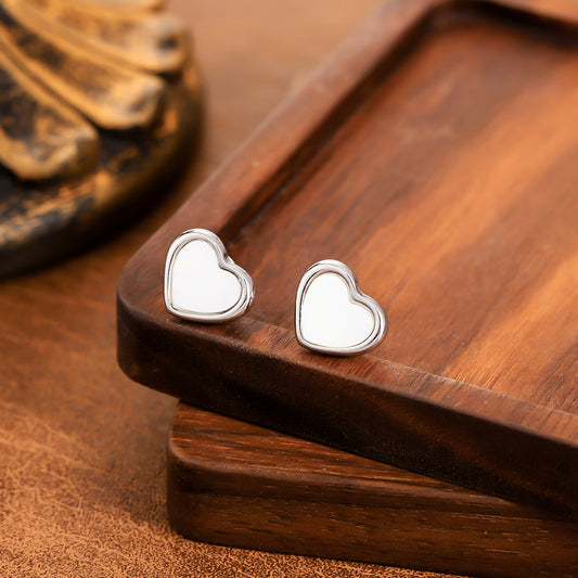 High-End Vintage Irregular Geometric Studs, New European Style Embossed Concave Convex Surface Stainless Steel Fashion Earrings For Female