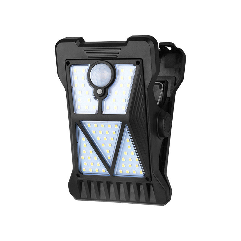 Portable Outdoor Patio Human-Body-Sensing Solar-Powered LED Wall Light