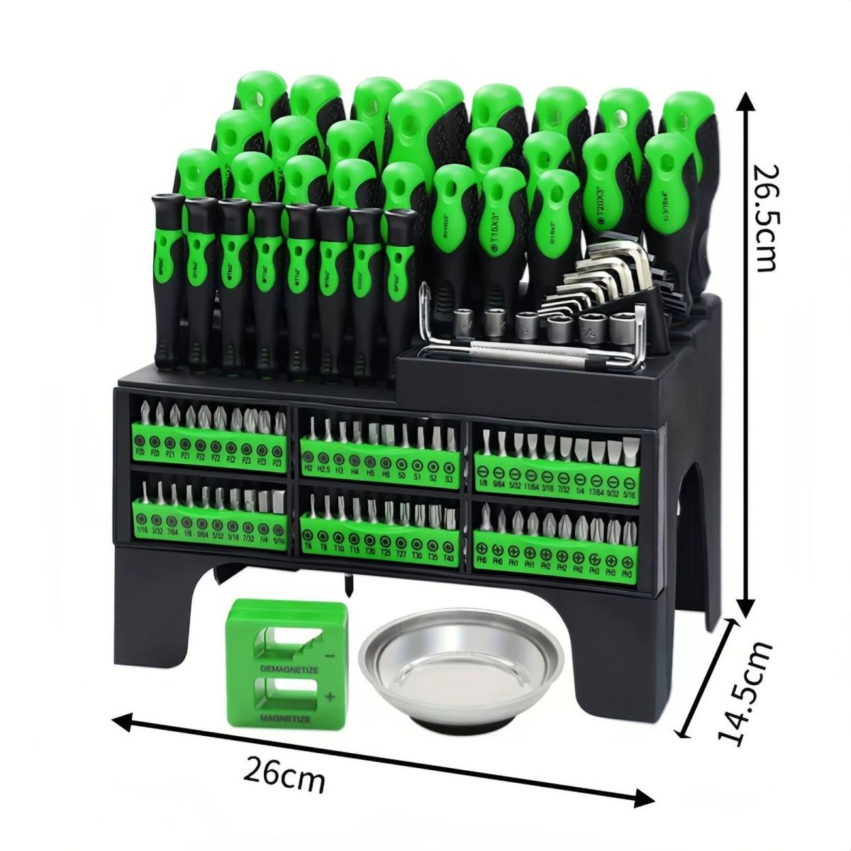 118 PCS Magnetic Screwdriver Set Heavy Duty Precision Premium Cross Flat Head