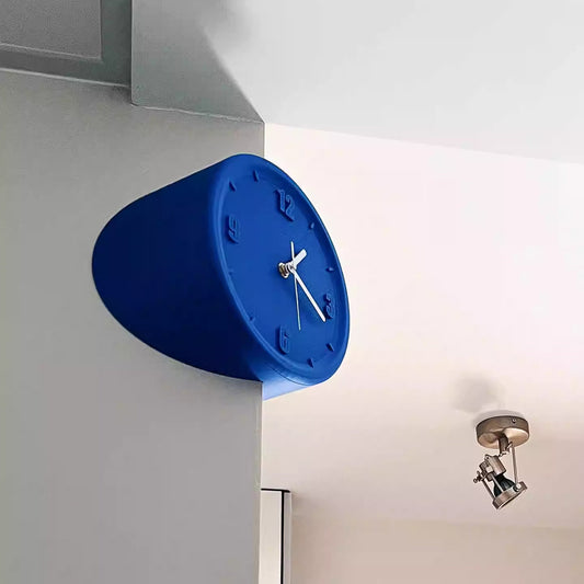 Tech-decor Solid-color Corner Minimalist Modern No-drill Digital Wall Clock