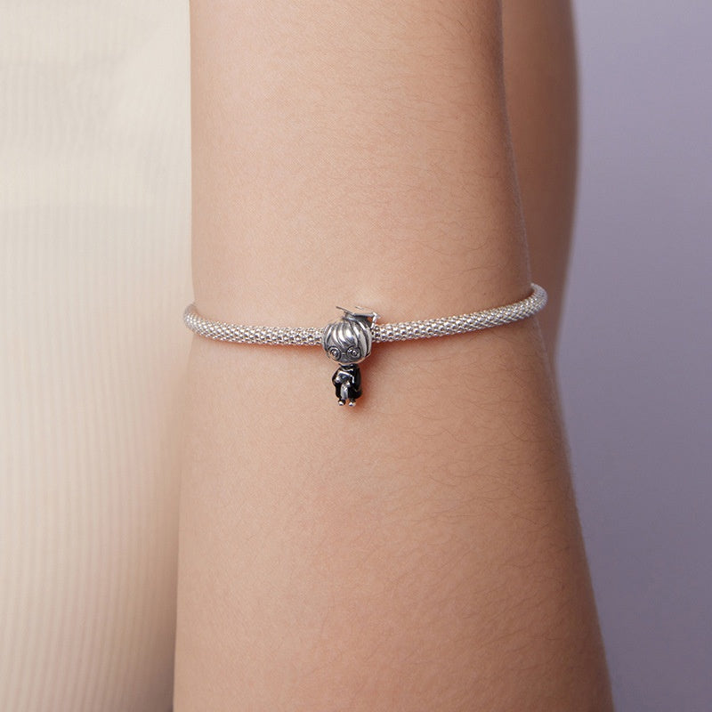 Graduation Season Boy Diy Bead Accessories S925 Sterling Silver Beads
