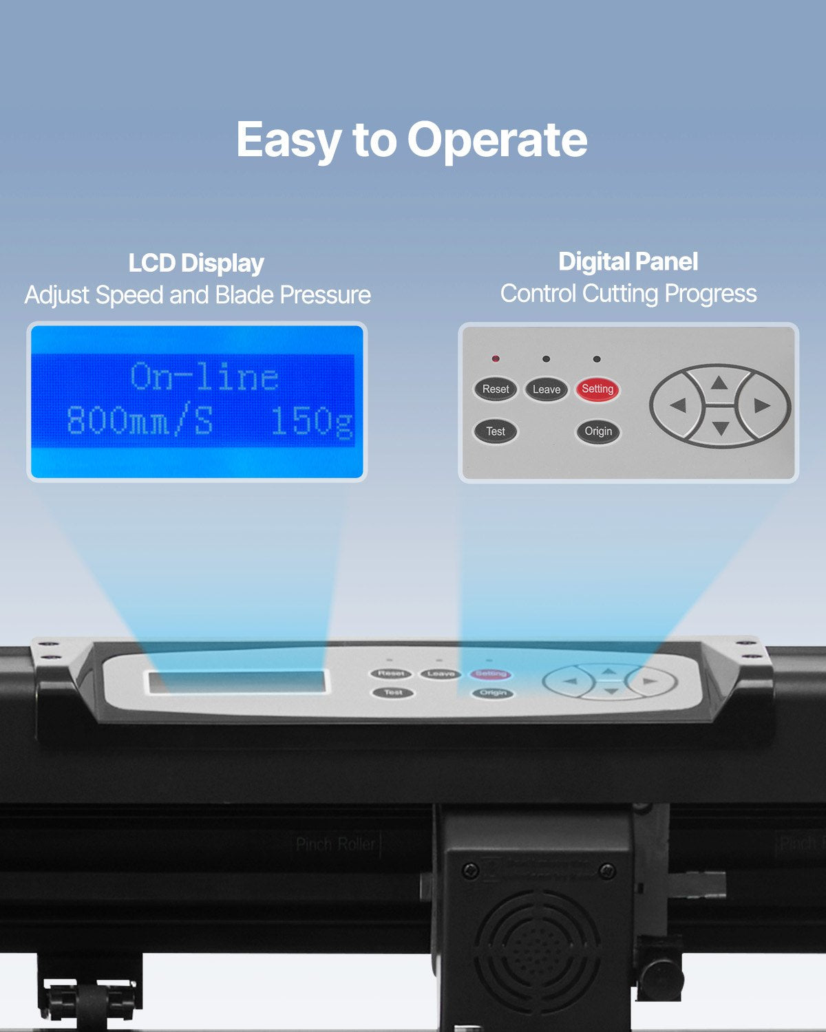 Vinyl Cutter Machine, 34in Offline Bluetooth Cutting Plotter Machine, 400in/10m Steel Roller Shaft Adjustable Speed Force, SignMaster Software Tool DIY Craft Kit For Sign Making Windows & Mobile