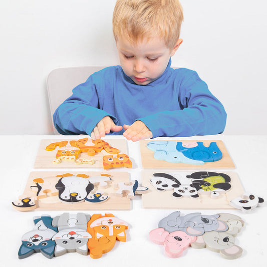 Animal Parent-child Three-dimensional Puzzle Blocks Toys