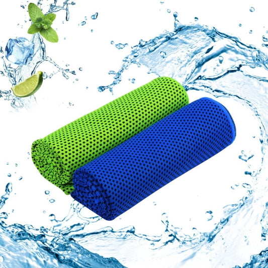 2-Pack Microfiber Cooling Towel, Fitness Towel, Sports Towel, Cooling Towel For Camping, Hiking, Travel, Yoga, Golf, Indoor And Outdoor Use (Blue + Green)
