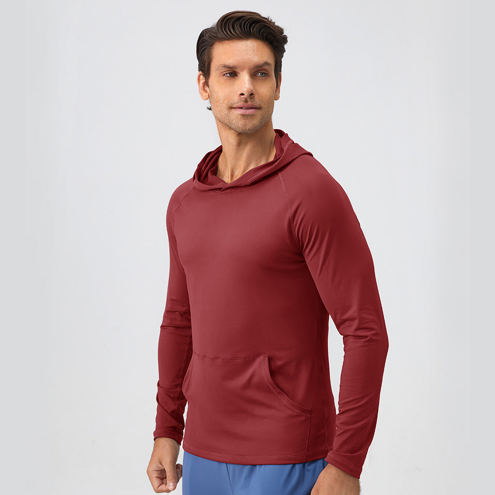 Mens AutumnWinter Moisture-Wicking  Quick-Drying Hooded Sweatshirt For Fitness And Sports