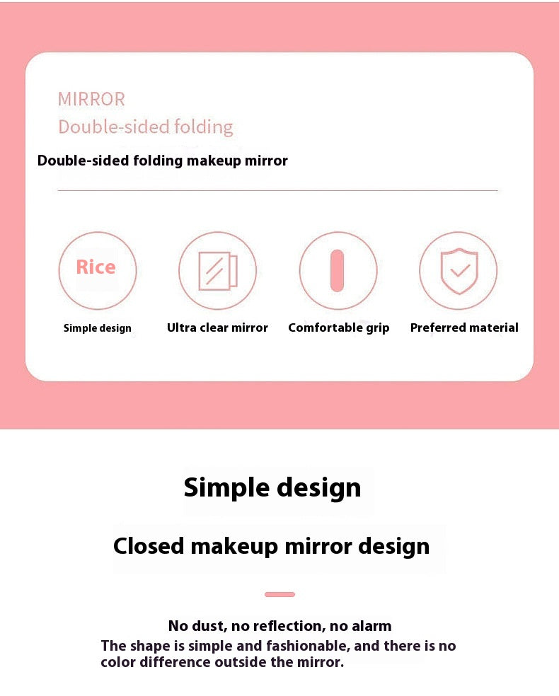 Handheld Folding Beauty Makeup Mirror
