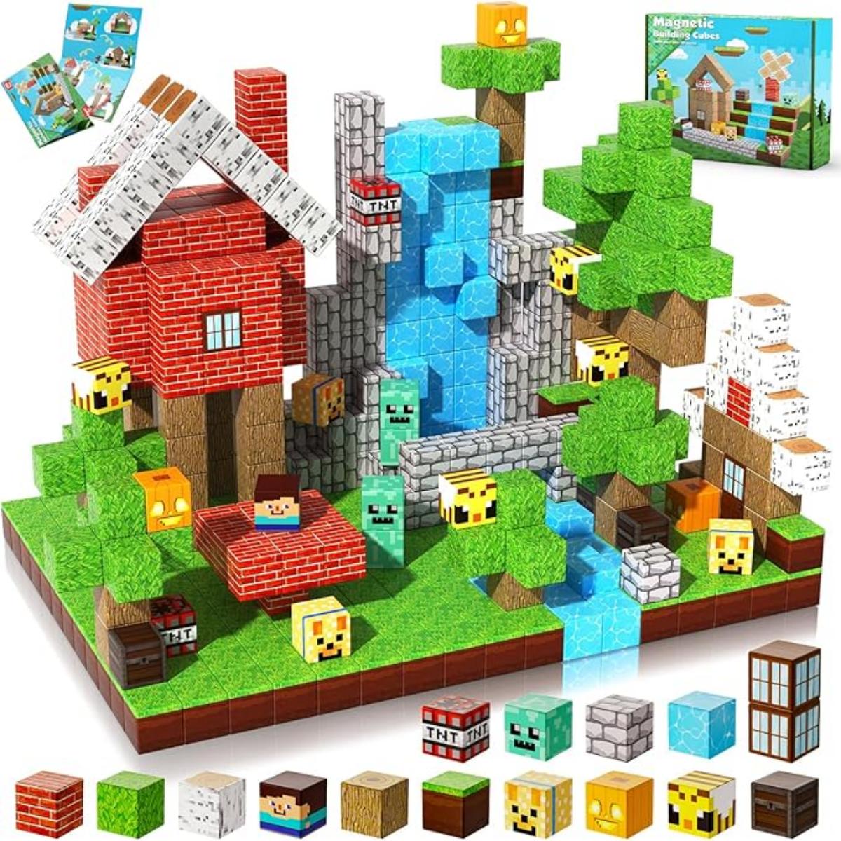 10 0Pcs Magnetic Building Blocks Set Puzzle Toy  Kids Children Toy Christmas Gift