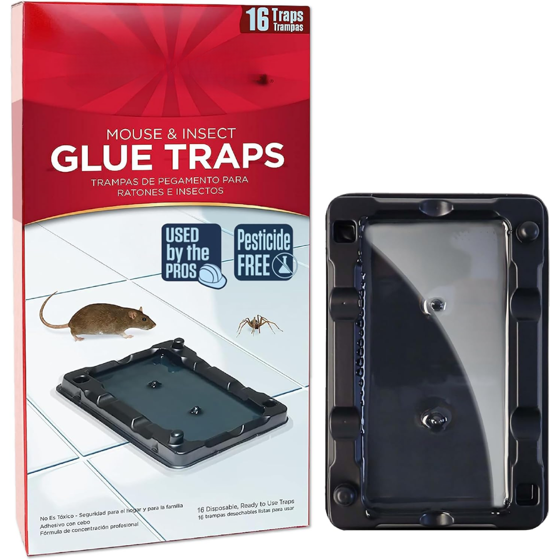 Mouse Insect Glue Traps, Heavy Duty Pesticide Free Sticky Mouse Traps Indoor For Home, Used By The PROs, Adhesive Rodent Bug