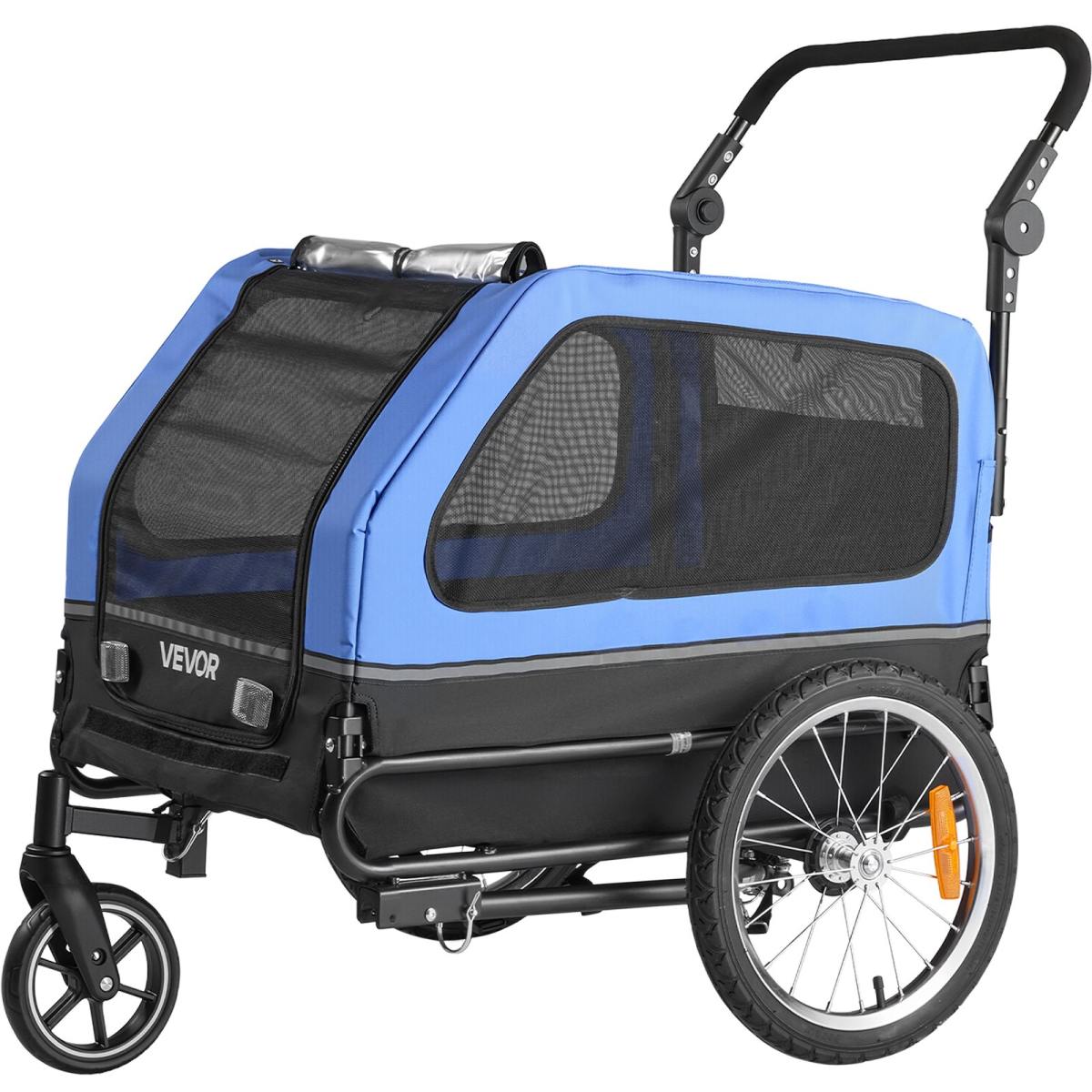 Dog Bike Trailer, Supports Up To 88 Lbs, 2-in-1 Pet Stroller Cart Bicycle Carrier For Small & Large Dogs, Easy Folding Frame With Quick Release Wheel, Universal Bicycle Coupler, Internal Leash