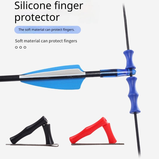 In-stock Wholesale Outdoor Archery Silicone Finger Tab With Roller